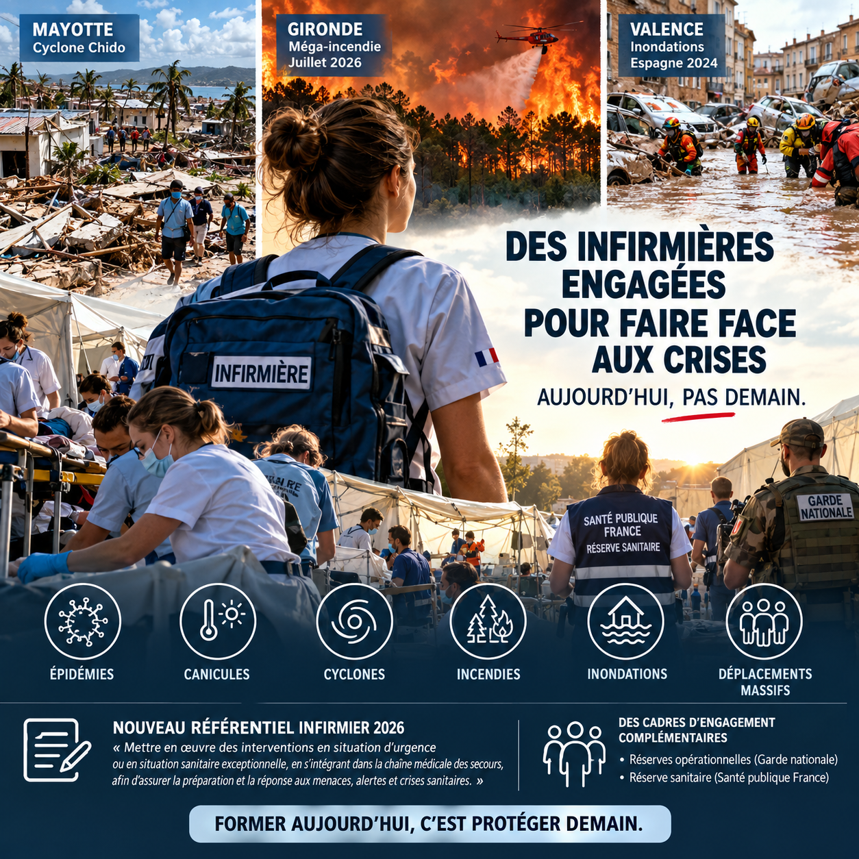 Méga-incendies, cyclones, inondations&nbsp;: les infirmières sont là quand le système est débordé 