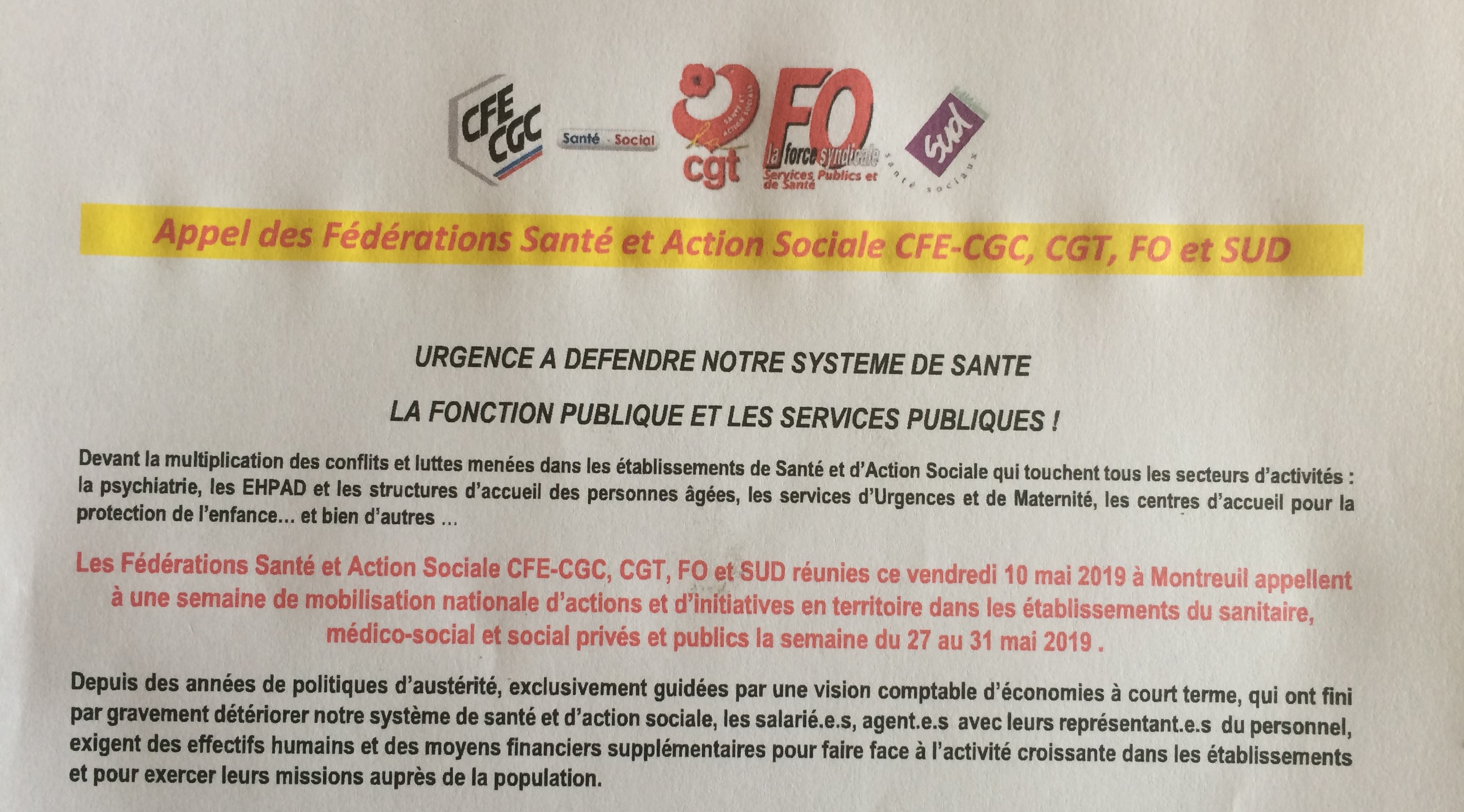 Urgence à défendre notre système de santé