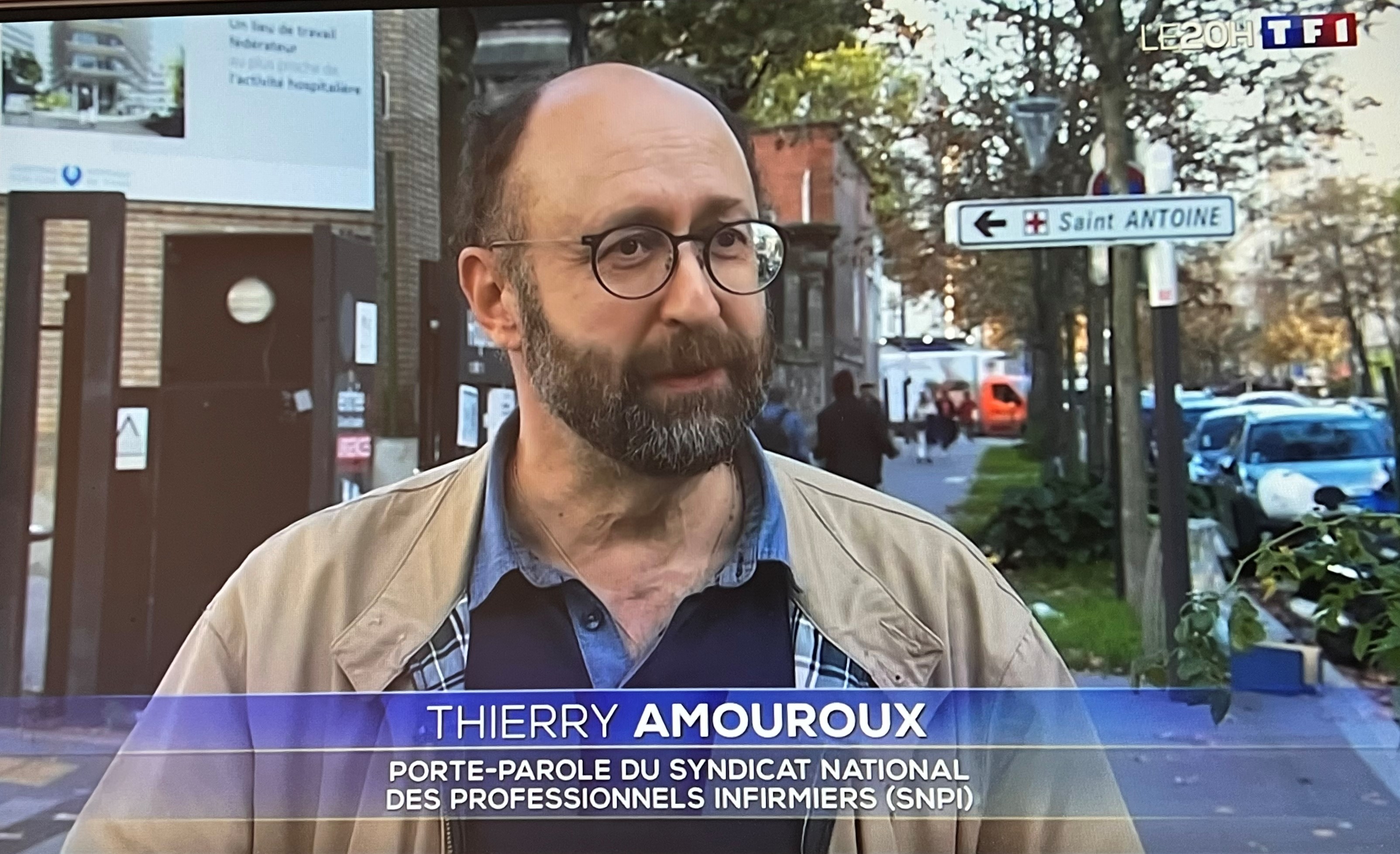 Thierry Amouroux infirmier SNPI au 20h conditions de travail