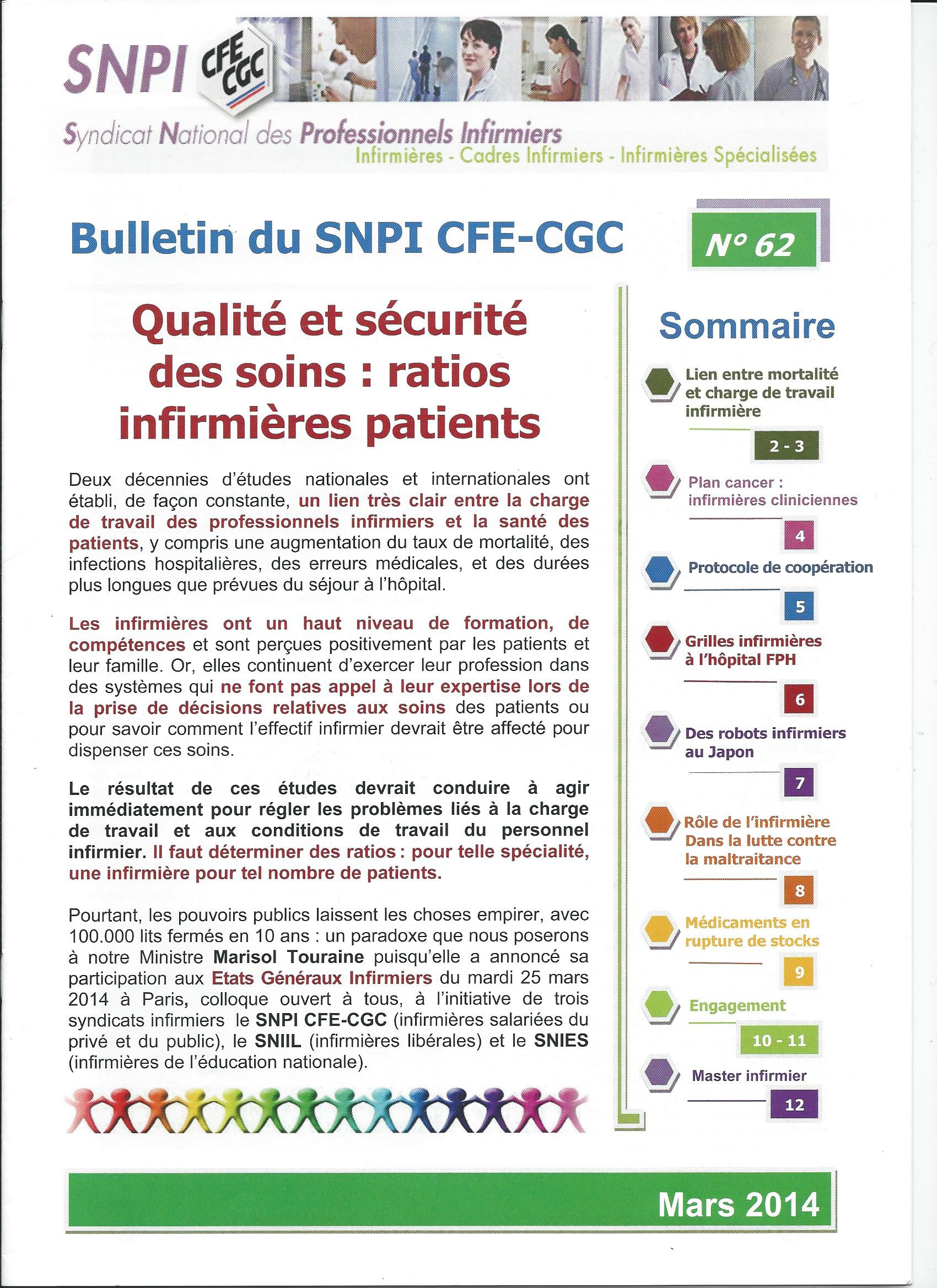 bulletin infirmier SNPI 62