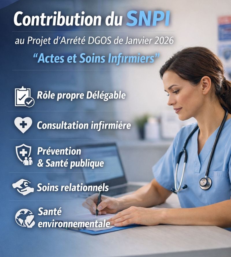 Contribution du SNPI projet DGOS d’arrêté actes et soins infirmiers généralistes IDE (janvier 2026) 