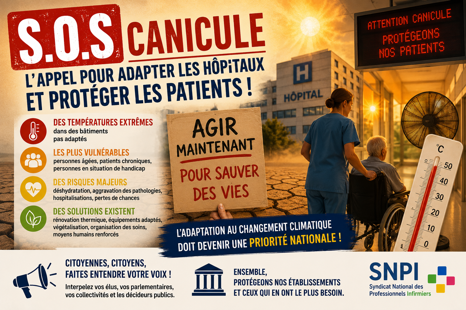 SOS Canicule&nbsp;: l’appel pour adapter les hôpitaux et protéger les patients&nbsp;!