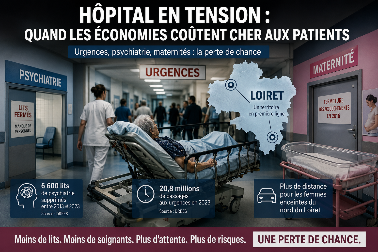 Urgences, psychiatrie, maternités&nbsp;: les économies hospitalières deviennent une perte de chance