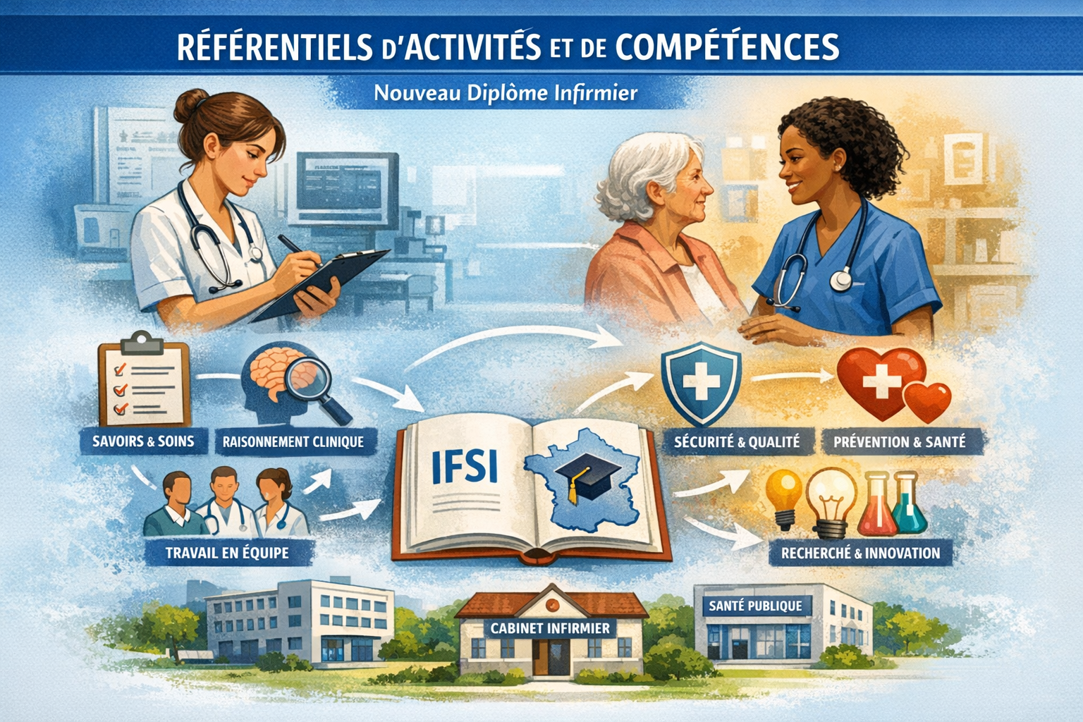 Référentiels d’activités et de compétences 2026&nbsp;: le socle du nouveau diplôme infirmier 