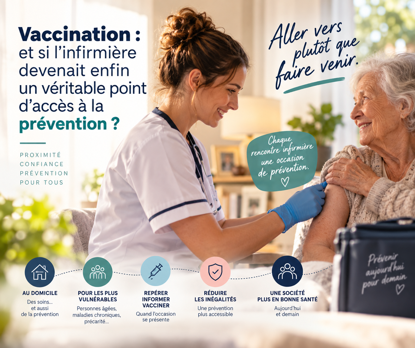 Vaccination&nbsp;: aller vers plutôt que faire venir, rôle des infirmières en prévention